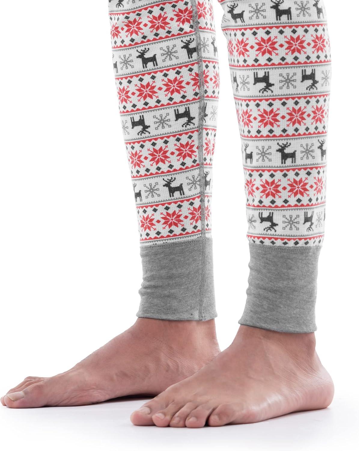 imageFruit of the Loom Ensemble de Couchage Thermique Gaufr Haut et Bas Jeu de Couches de Base HommeFairisleblanc