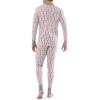 Fruit of the Loom Ensemble de Couchage Thermique Gaufré (Haut et Bas) Jeu de Couches de Base Homme(Fair-isle-blanc)