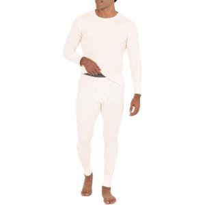 Fruit of the Loom Ensemble de Couchage Thermique Gaufré (Haut et Bas) Jeu de Couches de Base Homme(Naturel natural)