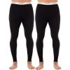 Fruit of the Loom Recycled Premium Waffle Thermal Underwear Long Johns Bottom – Bas de Pijama – sous-vêtements Thermiques Premium gaufrés recyclés (Lot de 1, 2, 3 et 4) – Homme(Noir/Noir (Lot de 2))