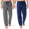 Fruit of the Loom Pantalon de Pyjama en Flanelle Tissée Teint en Fil – Bas de Pyjama – Pantalon de Pyjama en Flanelle tissée Teint en Fil – Homme(Motif Tissu Écossais Bleu/Blanc)