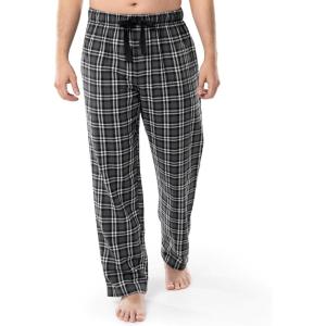 Fruit of the Loom Pantalon de Pyjama en Flanelle Tissée Teint en Fil – Bas de Pyjama – Pantalon de Pyjama en Flanelle tissée Teint en Fil – Homme(Gris/Carreaux)