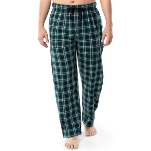 Fruit of the Loom Pantalon de Pyjama en Flanelle Tissée Teint en Fil – Bas de Pyjama – Pantalon de Pyjama en Flanelle tissée Teint en Fil – Homme(Vert/Carreaux)