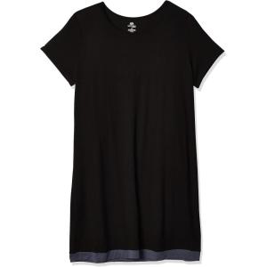 Fruit of The Loom Women&rsquo;s Plus Size Sleeve Tee and Short 2 Piece Sleep Set, Black, 4X