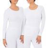 Fruit of The Loom Women&rsquo;s Micro Waffle Premium Thermal Crew Top, White/White, X-Small