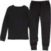 Fruit of The Loom Premium Thermal Waffle Underwear Set Ensemble de Pijama Fille(Noir)