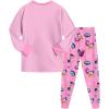 Générique Ensemble 2 pièces Pyjama Noël pour Garçons et Filles T-Shirt et Pantalon vêtements de Nuit avec pour Enfants Pyjamas pour Filles Ensemble Noël Carnaval Fête(A02-pink)