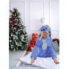 Pyjamas Enfants Cosplay Cartoon Animaux à Capuche Combinaison Vacances Pyjamas Garçons Filles Grenouillères Vêtements de Nuit Enfants 3-12 Ans(Bleu)