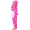 Pyjamas Enfants Cosplay Cartoon Animaux à Capuche Combinaison Vacances Pyjamas Garçons Filles Grenouillères Vêtements de Nuit Enfants 3-12 Ans(Rose)
