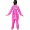 Pyjamas Enfants Cosplay Cartoon Animaux à Capuche Combinaison Vacances Pyjamas Garçons Filles Grenouillères Vêtements de Nuit Enfants 3-12 Ans(Rose)