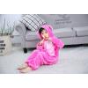 Pyjamas Enfants Cosplay Cartoon Animaux à Capuche Combinaison Vacances Pyjamas Garçons Filles Grenouillères Vêtements de Nuit Enfants 3-12 Ans(Rose)