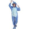 Auspicious Beginning Pyjamas pour Enfants Stitch Costume Cosplay Animaux Kigurumi(Bleu)