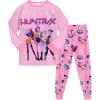 Générique Ensemble 2 pièces Pyjama Noël pour Garçons et Filles T-Shirt et Pantalon vêtements de Nuit avec pour Enfants Pyjamas pour Filles Ensemble Noël Carnaval Fête(A05-pink)