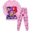 Générique Ensemble 2 pièces Pyjama Noël pour Garçons et Filles T-Shirt et Pantalon vêtements de Nuit avec pour Enfants Pyjamas pour Filles Ensemble Noël Carnaval Fête(A02-pink)
