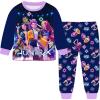 Générique Ensemble 2 pièces Pyjama Noël pour Garçons et Filles T-Shirt et Pantalon vêtements de Nuit avec pour Enfants Pyjamas pour Filles Ensemble Noël Carnaval Fête(A01-dark Blue)