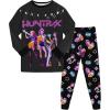 Générique Ensemble 2 pièces Pyjama Noël pour Garçons et Filles T-Shirt et Pantalon vêtements de Nuit avec pour Enfants Pyjamas pour Filles Ensemble Noël Carnaval Fête(A05-black)