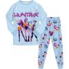 Générique Ensemble 2 pièces Pyjama Noël pour Garçons et Filles T-Shirt et Pantalon vêtements de Nuit avec pour Enfants Pyjamas pour Filles Ensemble Noël Carnaval Fête(A05-light Blue)
