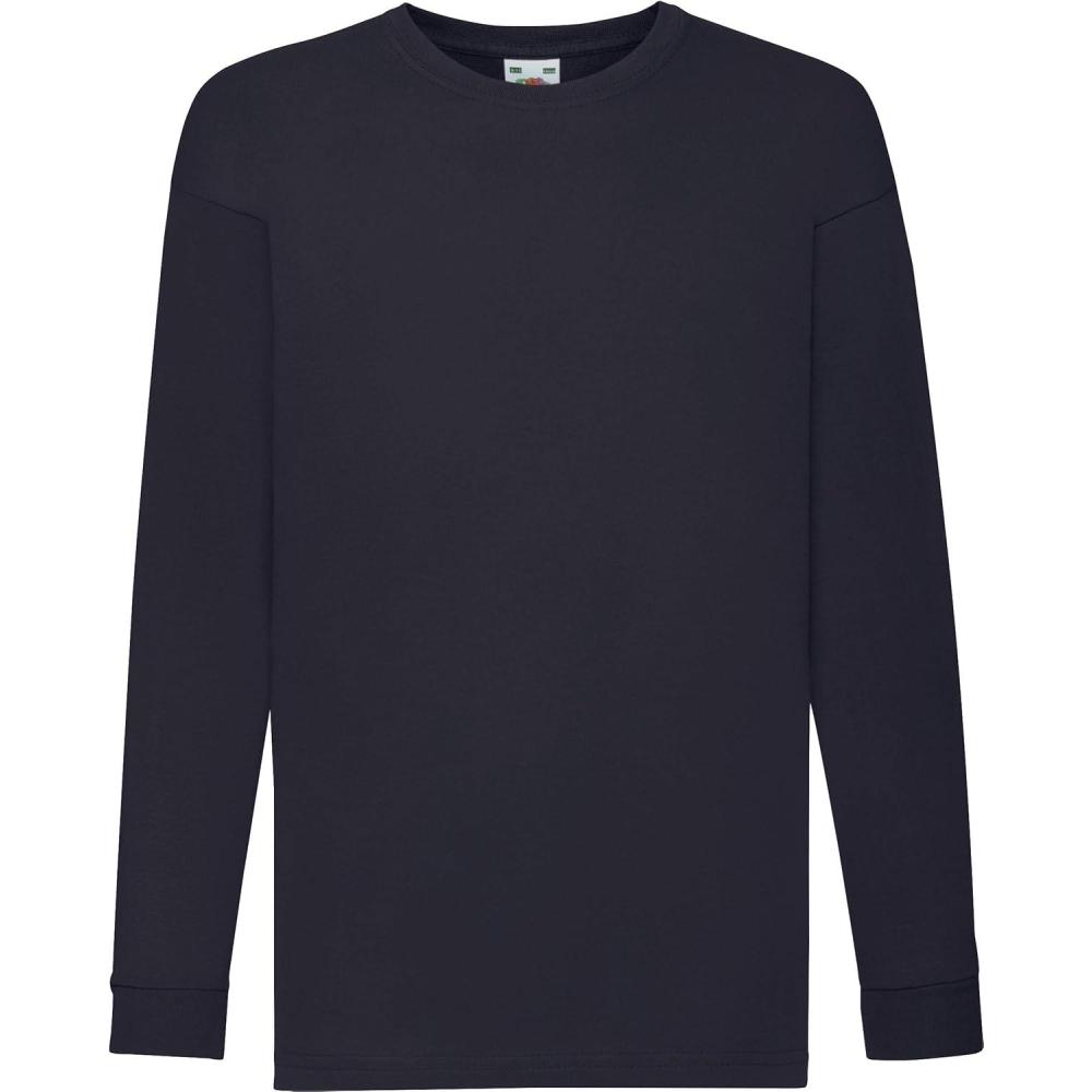 image:imageFruit of the Loom TShirt Manches Longues Enfant UnisexeBleu Deep Navy