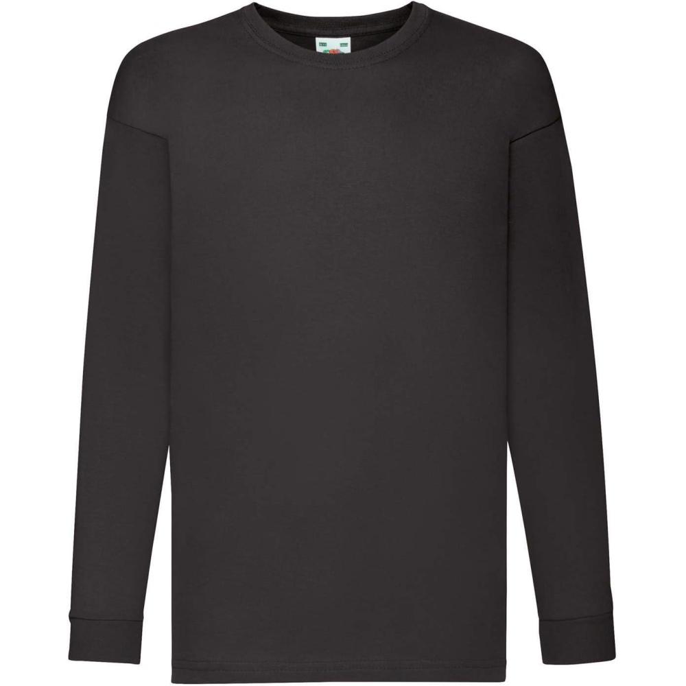 image:imageFruit of the Loom TShirt Manches Longues Enfant UnisexeNoir