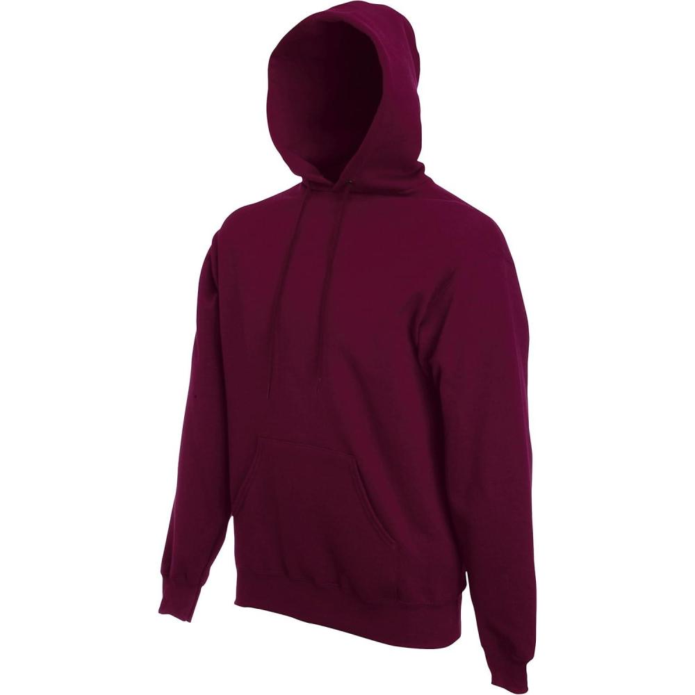 image:imageFruit of the Loom Mens Hoodie Sweatshirt Burgundy L