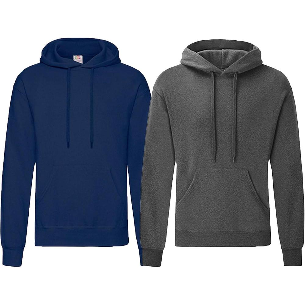 image:imageFruit of the Loom Sweat capuche opaque pour homme 1 Darkheather1 Navy XXL