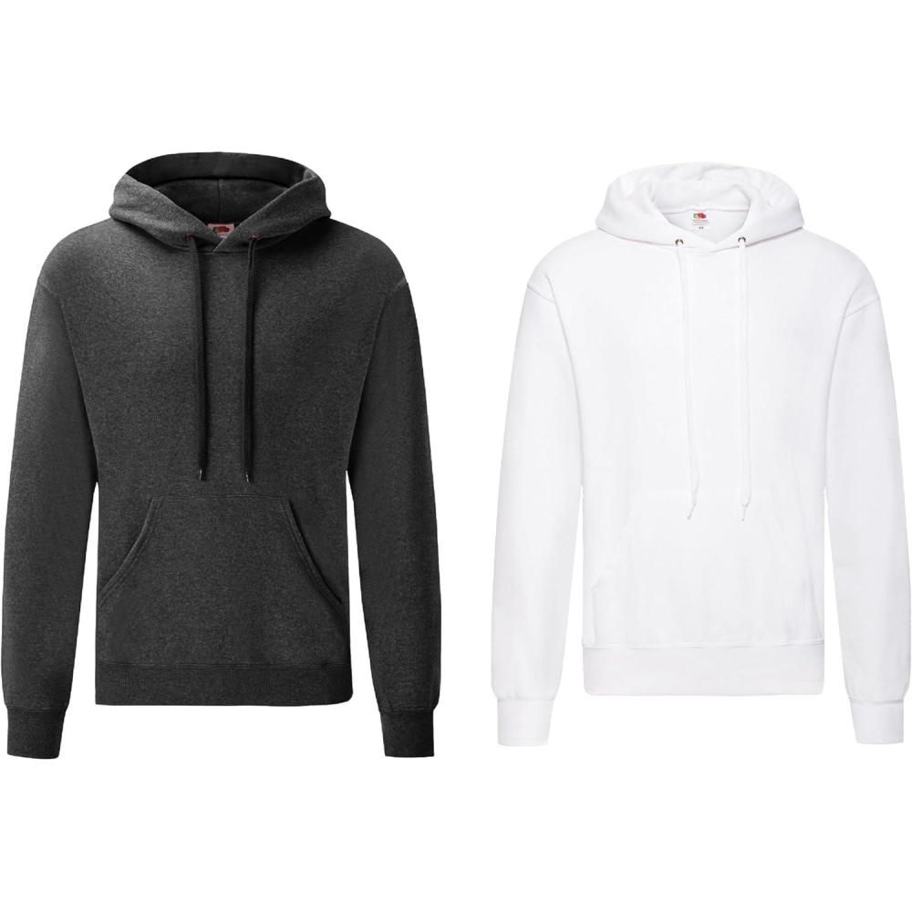image:imageFruit of the Loom Sweat capuche opaque pour homme 1 chin fonc1 blanc M
