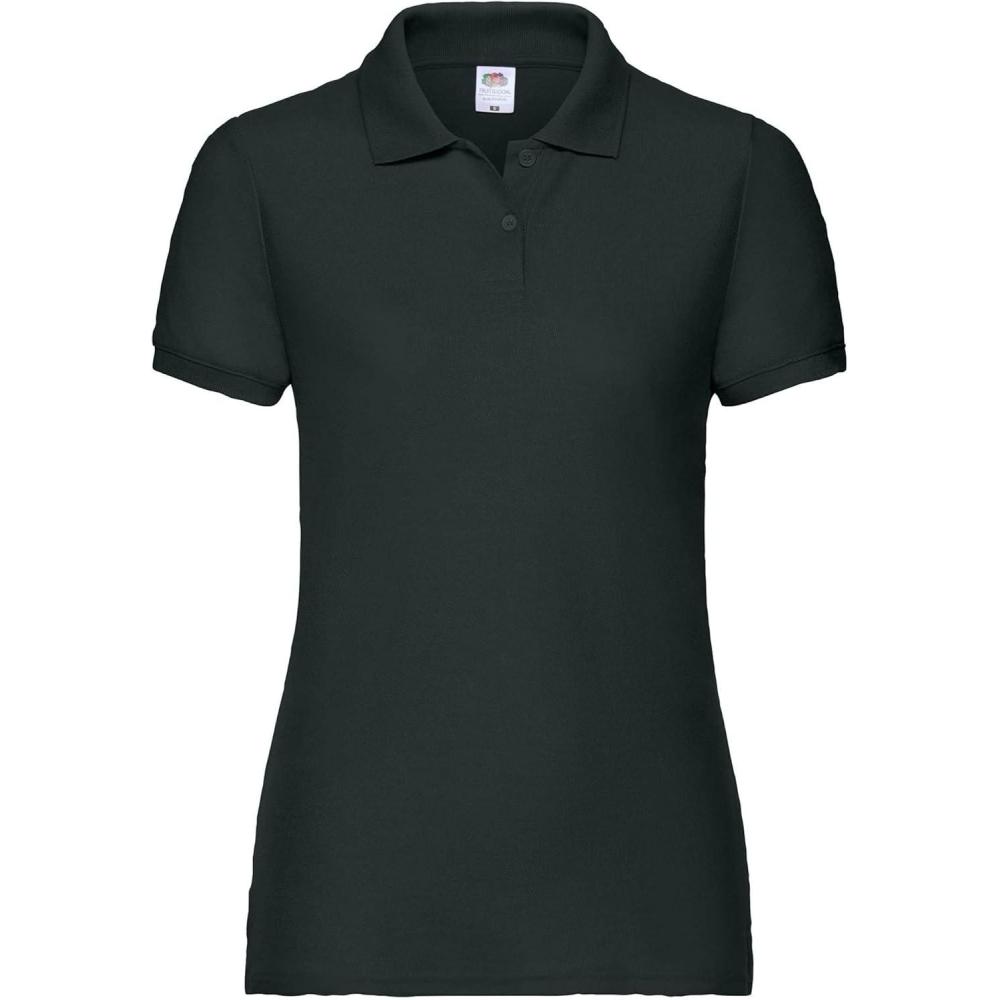image:imageFruit of the Loom Polo Manches Courtes FemmeNoir