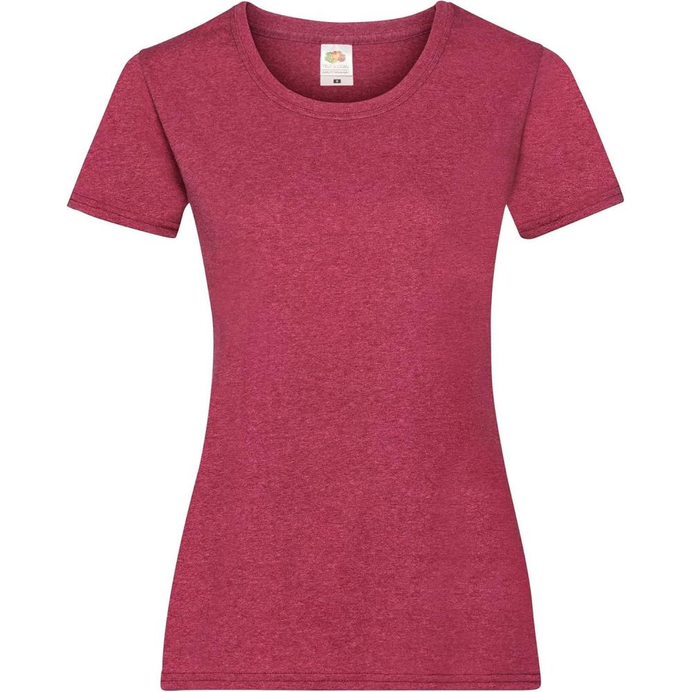 image:imageFruit of the Loom TShirt Manches Courtes Femme L Rouge Vintage chin