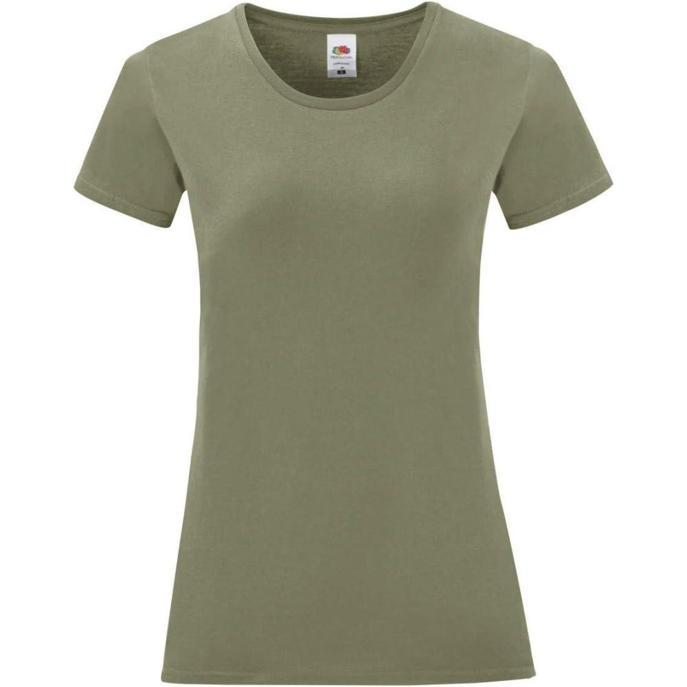 image:imageFruit of the Loom  TShirt Manches Courtes Iconic  Femme 2XL Kaki