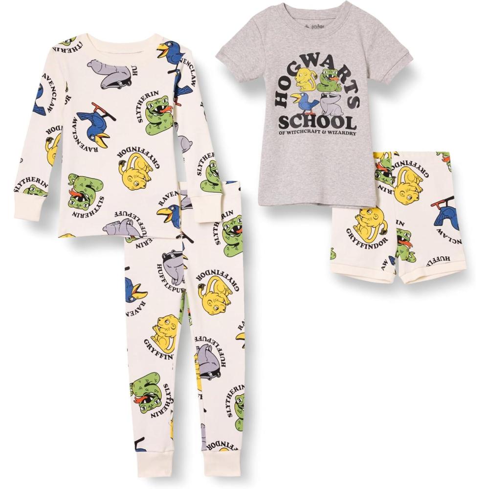image:imageAmazon Essentials Unisexe bb Lot de Pyjamas en Coton Coupe AjusteHarry Potter Poudlard Enfants