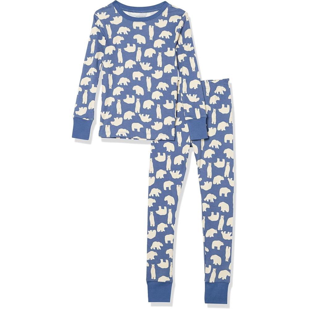 image:imageAmazon Essentials Unisexe bb Lot de Pyjamas en Coton Coupe AjusteOurs Polaire
