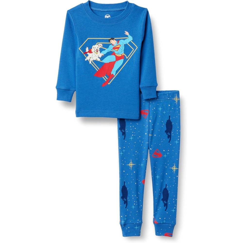 image:imageAmazon Essentials Unisexe bb Lot de Pyjamas en Coton Coupe AjusteSuperman Krypto