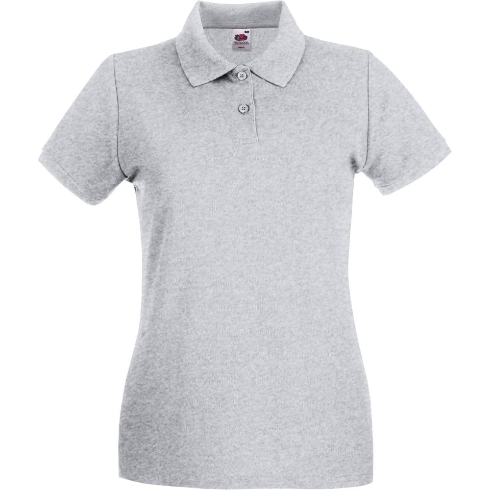 image:imageFruit of The Loom Polo Premium Lady Fit FemmeHeather Grey