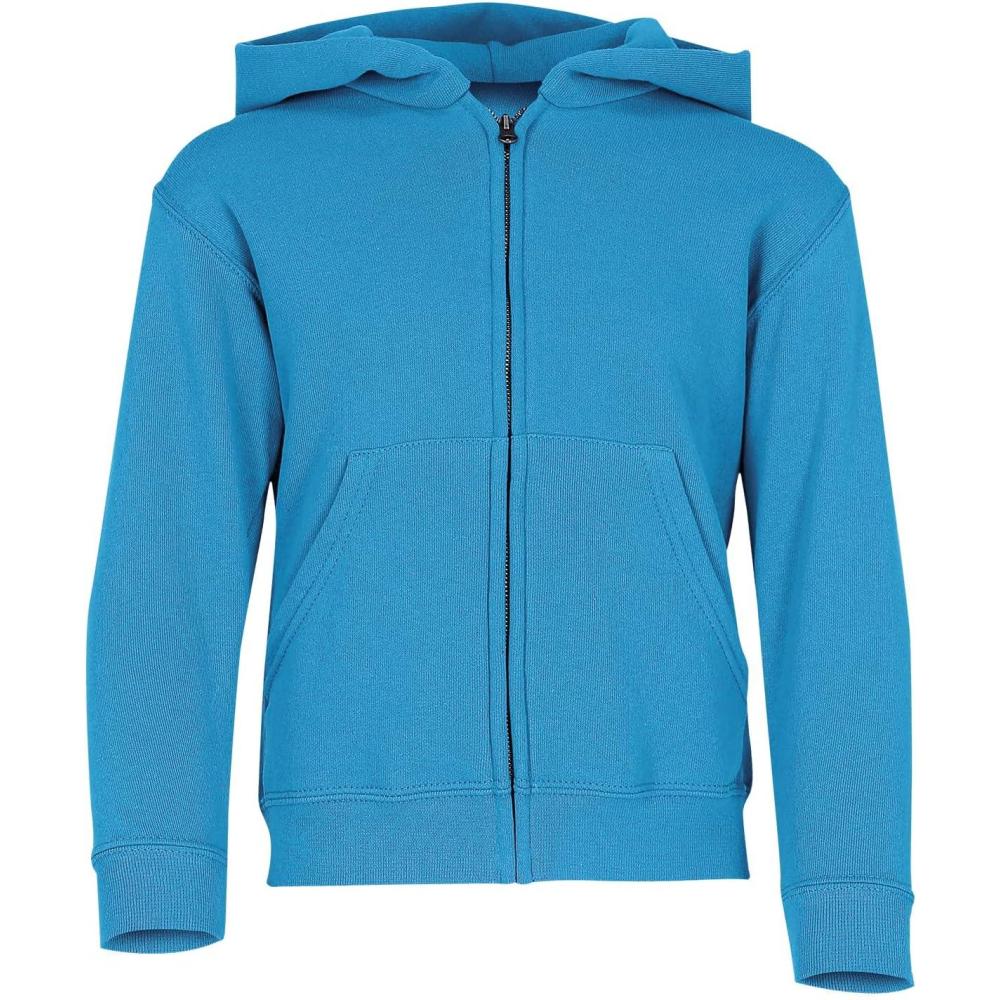 image:imageFruit of the Loom 620450 SweatShirt Capuche Mixte EnfantBleu Azure