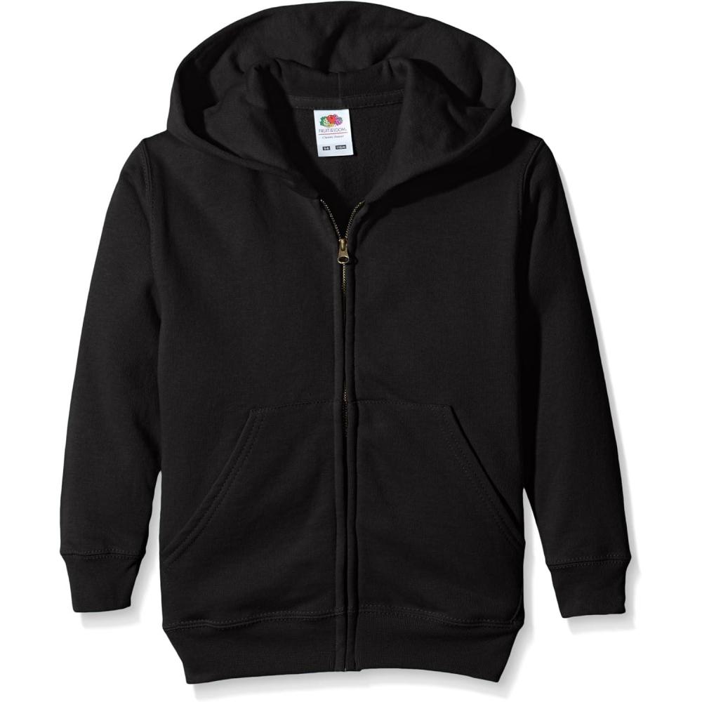 image:imageFruit of the Loom 620450 SweatShirt Capuche Mixte EnfantNoir Black