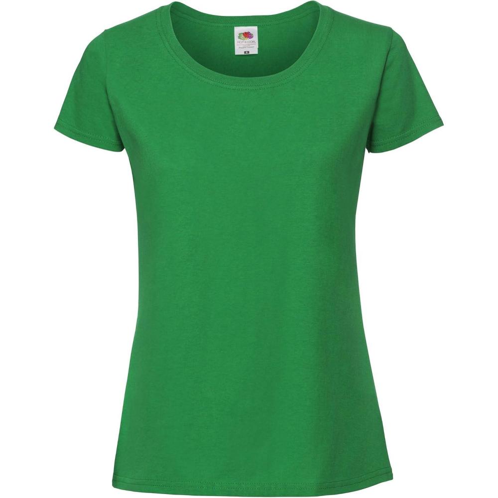 image:imageFruit of the Loom TShirt ajust de qualit FemmeVert