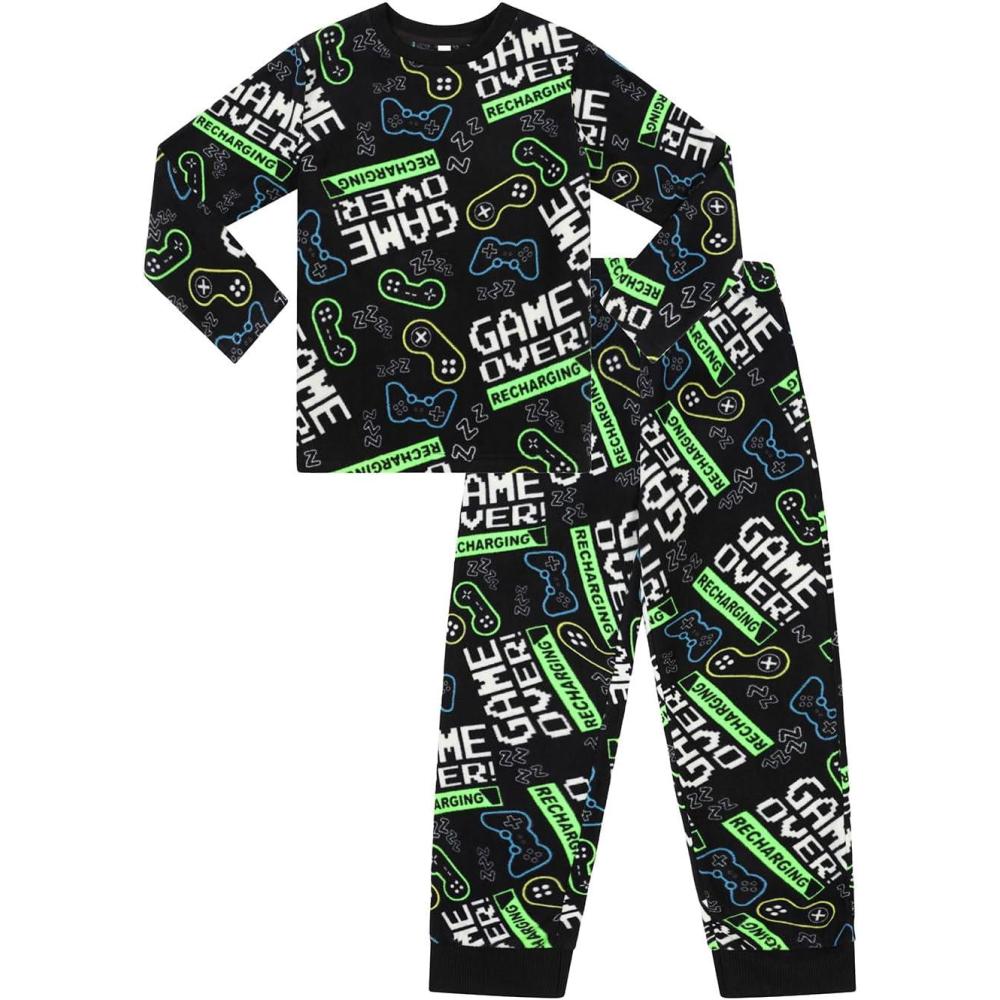 image:imagePyjama long en polaire Game Over pour garon