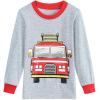 “ Vaisseau Spatial ”Pyjama Deux-pièce, graçons et Filles, 100% de Coton (Groupe d’âge : 2-11 Ans)(Camion Rouge)