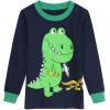 “ Vaisseau Spatial ”Pyjama Deux-pièce, graçons et Filles, 100% de Coton (Groupe d’âge : 2-11 Ans)(Dinosaure Vert)