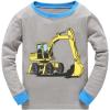 “ Vaisseau Spatial ”Pyjama Deux-pièce, graçons et Filles, 100% de Coton (Groupe d’âge : 2-11 Ans)(Grue Gris)