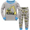 “ Vaisseau Spatial ”Pyjama Deux-pièce, graçons et Filles, 100% de Coton (Groupe d’âge : 2-11 Ans)(Grue Gris)