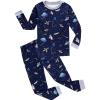 “ Vaisseau Spatial ”Pyjama Deux-pièce, graçons et Filles, 100% de Coton (Groupe d’âge : 2-11 Ans)(Étoile)