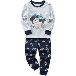 “ Vaisseau Spatial ”Pyjama Deux-pièce, graçons et Filles, 100% de Coton (Groupe d’âge : 2-11 Ans)(Camion123)
